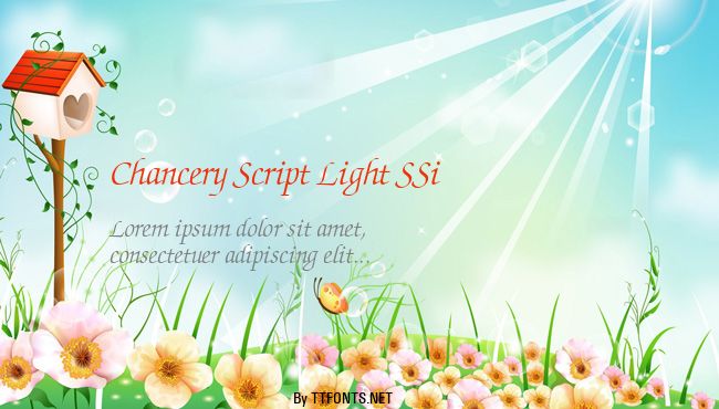 Chancery Script Light SSi example